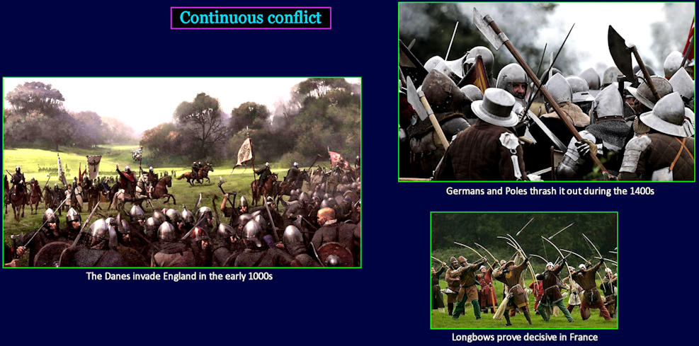 Medieval wars and conflicts. 1500